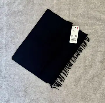 UNIQLO 100% 캐시미어 블랙 머플러 176 x 33cm