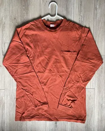 Beneficial T's 90s USA제 오렌지 무지 티셔츠 파타고니아