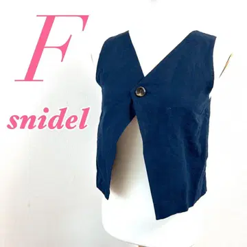 snidel 네이비 베스트 F 사이즈 캐주얼 코디 심플 깔끔함