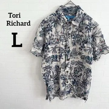 Tori Richard [ L ] 열대 패턴 반팔 셔츠
