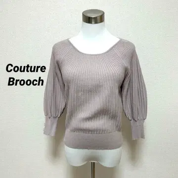 쿠튀르 브로치 Couture Brooch 리브 니트 펄 M 사이즈