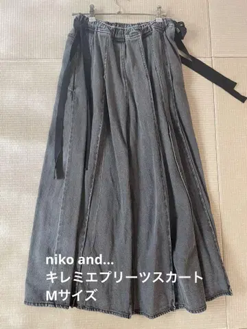 니코앤드 niko and - Misayo 키레미에 플리츠 스커트 M
