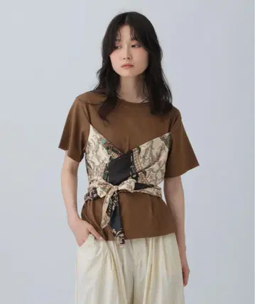 스카프 뷔스티에풍 풀오버