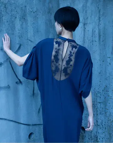 mamekurogouchi Emboridered LaceBackDress
