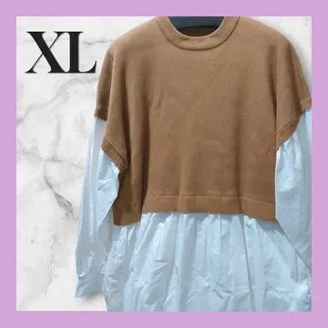 XL 사이즈 원피스 레이어드 롱 원피스 절개 여성용