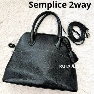 Semplice 세플리체 천연 가죽 2way 숄더백 부가티 블랙