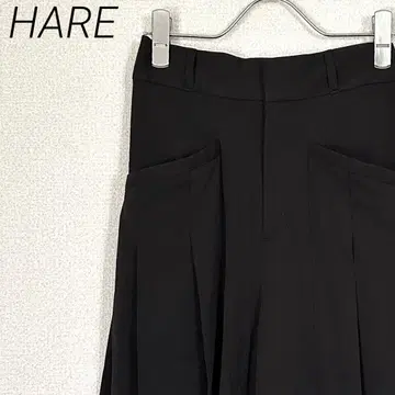 HARE 턱 플리츠 와이드 팬츠 하이웨스트 포켓 부착 심플