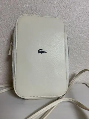 LACOSTE 원 포인트 악어 로고 스마트폰 파우치