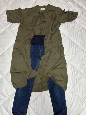 유니클로 원피스 카키 가을 웜톤 마터니티