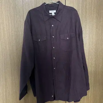 COVINGTON 보라색 긴팔 셔츠 스웨이드 원단 XL/XG
