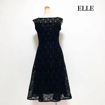 ELLE PARIS 플로키 원피스 드레스 블랙 고급 미실루엣