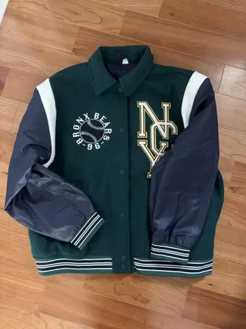 Bronx Bears 바시티 자켓 L 사이즈 다크 그린