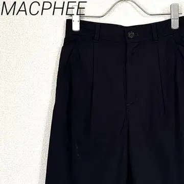 MACPHEE 슬랙스 테이퍼드 팬츠 턱 포함 포켓 부착 울
