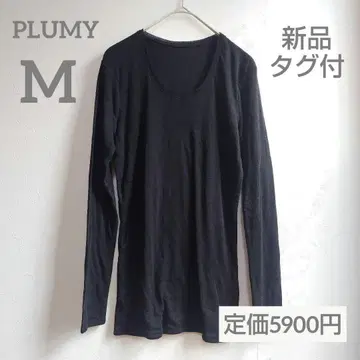 택 포함 새상품 PLUMY 긴팔 스트레치 티셔츠 롱T셔츠 블랙 M