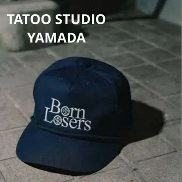 새상품급 타투 스튜디오 야마다 캡 Born Losers 네이비