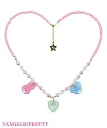 Angelic Pretty Happy Garland 목걸이 핑크