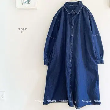 LE SOUK 데님 셔츠 원피스 9308