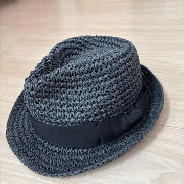 밀짚모자 밀짚 햇 페이퍼 소재 다크 네이비 여성용