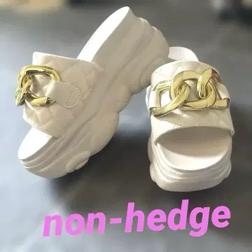 non-hedge 통굽 샌들 갸루