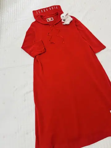 핑크하우스 트레이닝복 맨투맨 원피스 세일러 로고 자수 긴팔