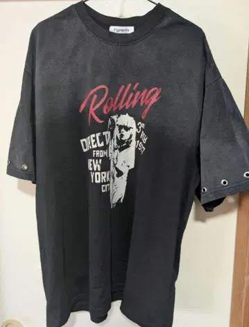 PUNKS 아이렛 빅 T wego PUNK 그런지 밴딩 티셔츠