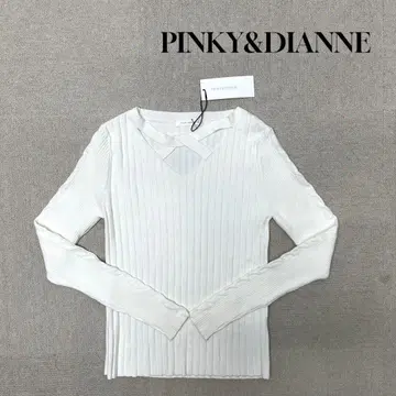 새상품 PINKY&DIANNE 니트 긴팔 화이트 M 사이즈 여성용