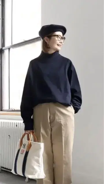 마이요 maillot 모크넥 티셔츠 사이즈 1