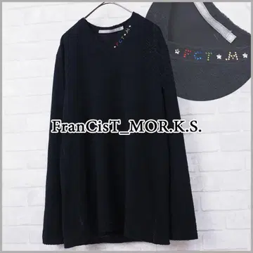 레어 [ FranCisT_MOR.K.S. ] 스와로 로고/V넥 티셔츠