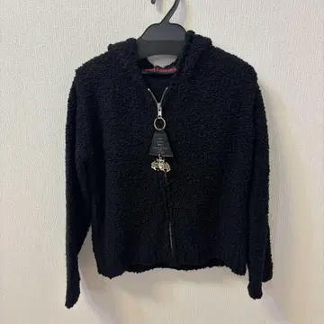chopova lowena 가디건 후드티 니트 모헤어 블랙 24s
