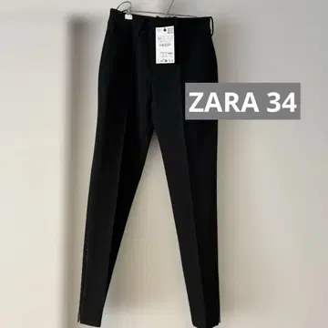 ZARA 블랙 슬랙스 사이드 지퍼 34