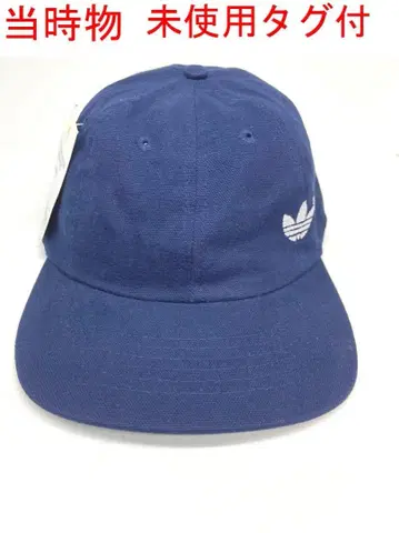 당시 미사용 초 레어 택 포함 ADIDAS 네이비 스냅백 모자