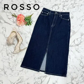 [ 컨디션 최상 특별 대특가 ] 로쏘 ROSSO 데님 롱 스커트 슬릿