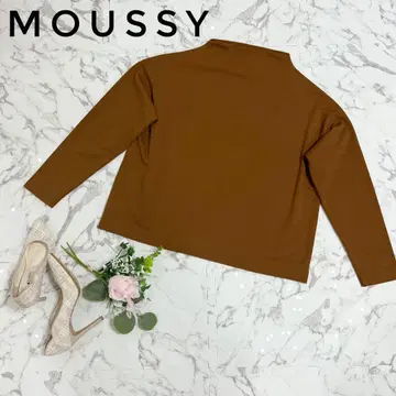 [ 공식 사이트 완판 1점 한정 ] moussy 브라운 하이넥 긴팔 상의