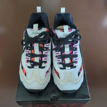 SKECHERS DVF 스니커즈 화이트/핑크/오렌지 23cm