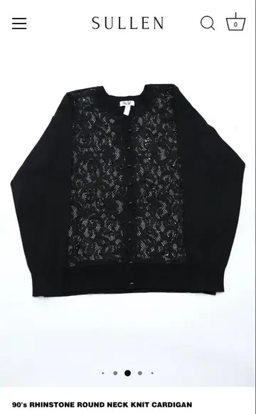 90's round neck knit cardigan