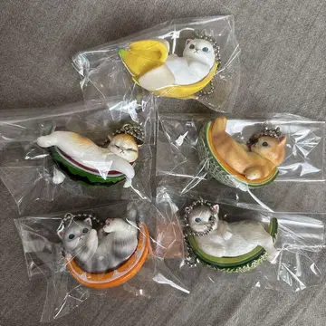 과일 고양이 가챠 5종  ( mofusand )