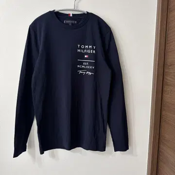 [새상품급] 타미힐피거 롱 T셔츠 네이비 오가닉 코튼