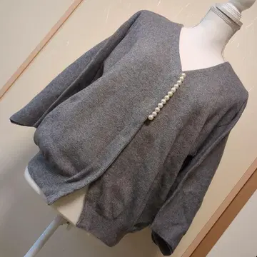 라비앙제 벌룬 슬리브 펄 가디건