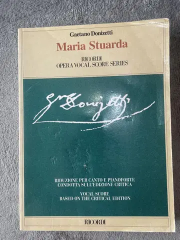 Maria Stuarda 보컬 스코어 RICORDI 판