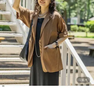 새상품 택 포함 렙심 카츠코 씨 시어 자켓 브라운