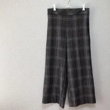 [ H&M ] 그레이 계열 체크 무늬 와이드 팬츠 [ 6P ]