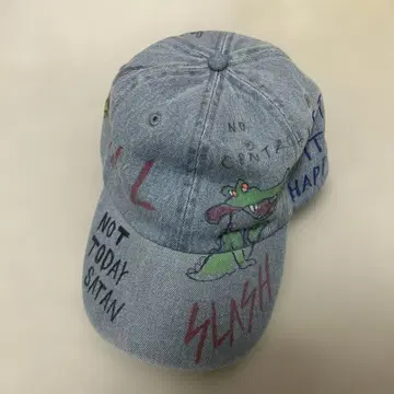 HAND PAINTED CAP / DENIM BLUE