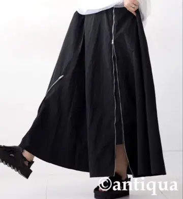 antiqua 지퍼 플레어 스커트