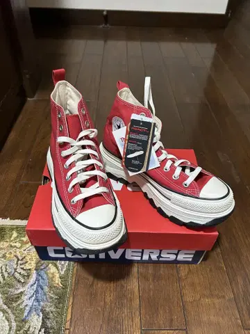 [ 새상품 ] CONVERSE 트렉 웨이브 스니커즈 레드 25cm