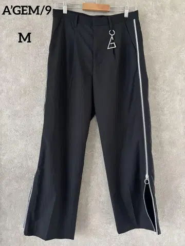 A'GEM/9 에이젬나인 사이드 지퍼 팬츠 블랙 M