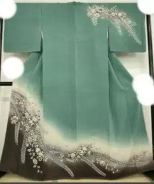 미사용 츠지가하나 럭셔리 호몬기 블루그린 계열 시보리 오보시메 정견 일품