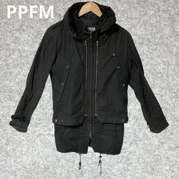 PPFM 블랙 3way 모즈 코트 후드 부착