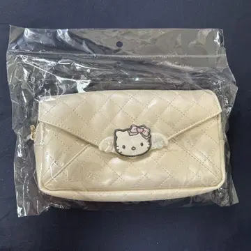 헬로키티 엔젤 퀼팅 러브레터 파우치 화이트