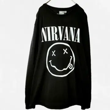 asos NIRVANA 닐바나 밴드 티셔츠 로고 프린트 티셔츠