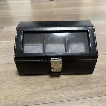 시계 수납 박스 가죽 느낌 블랙 3개용